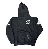 Los Angeles Dodgers Mens Sweatshirt Pro Standard Wingspan Black White Hoodie