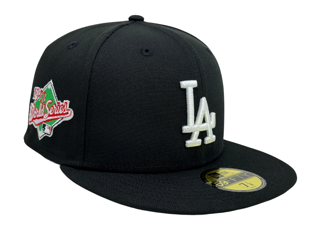 Los Angeles Dodgers Fitted New Era 59Fifty 88 World Series Black Cap Hat Grey UV - THE 4TH QUARTER