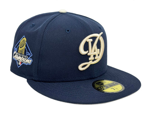 Los Angeles Dodgers Fitted New Era 59Fifty WS 2024 City Connect Logo Navy Cap Hat
