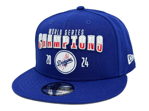 Los Angeles Dodgers Snapback 9Fifty New Era 2024 World Series Champions Block Blue Hat Cap