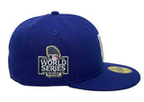 Los Angeles Dodgers Fitted New Era 59Fifty 2024 Silver WS Blue Cap Hat Grey UV
