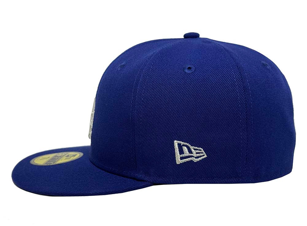 Los Angeles Dodgers Fitted New Era 59Fifty 2024 Metallic Silver WS Blue Cap Hat Grey UV - THE 4TH QUARTER
