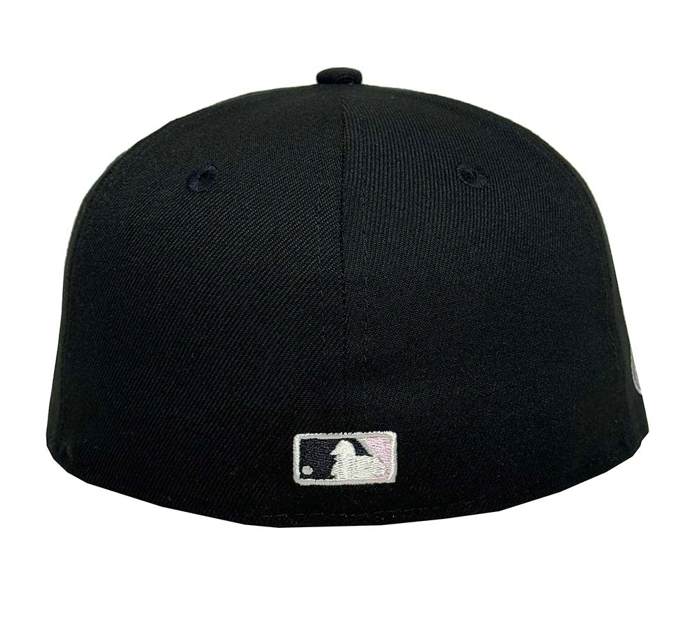 Los Angeles Dodgers Fitted New Era 59Fifty Ivory 2024 WSC Circle Black Cap Hat Pink UV - THE 4TH QUARTER