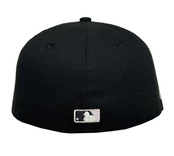 Los Angeles Dodgers Fitted New Era 59Fifty Ivory 2024 WSC Circle Black Cap Hat Pink UV - THE 4TH QUARTER