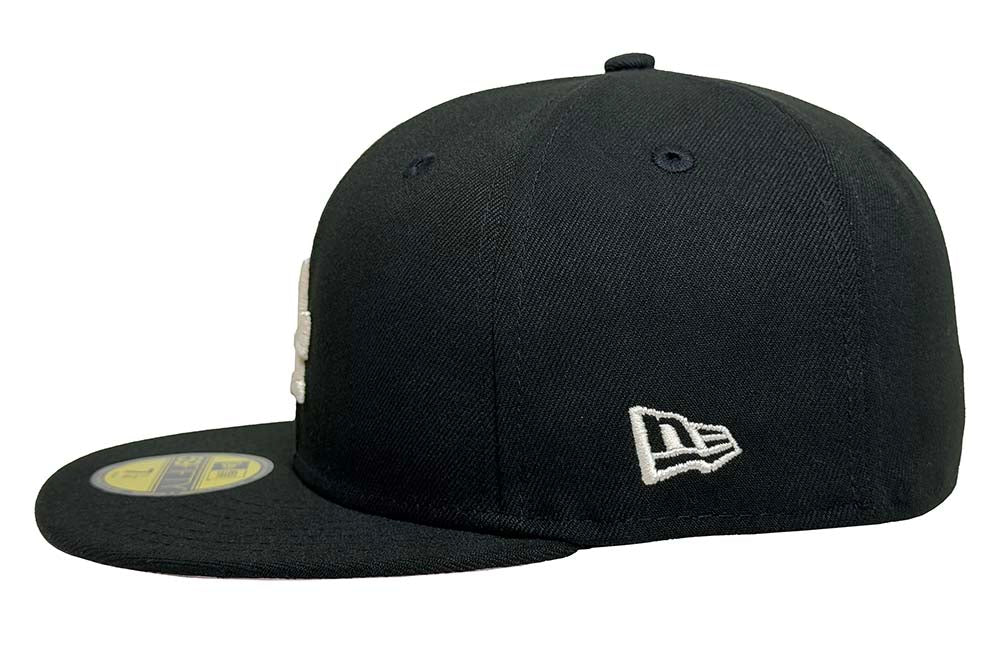 Los Angeles Dodgers Fitted New Era 59Fifty Ivory 2024 WSC Circle Black Cap Hat Pink UV - THE 4TH QUARTER