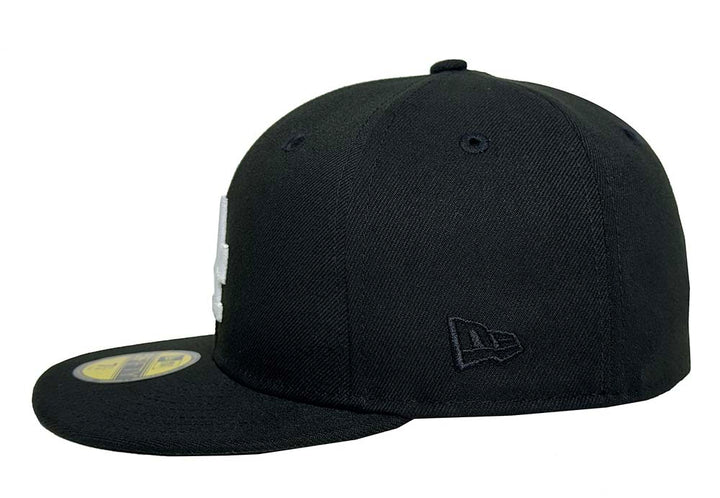 Los Angeles Dodgers Fitted New Era 59Fifty Large Logo 1988 WS Black Cap Hat Green UV - THE 4TH QUARTER