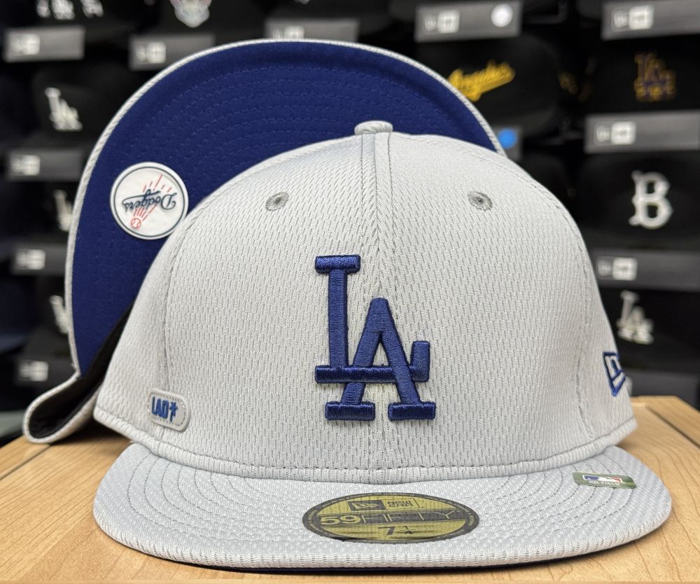 Los Angeles Dodgers Fitted New Era 59FIFTY 2025 Clubhouse Grey Cap Hat