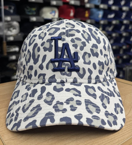 Los Angeles Dodgers Strapback New Era 9Twenty Womens Leopard White Cap Hat