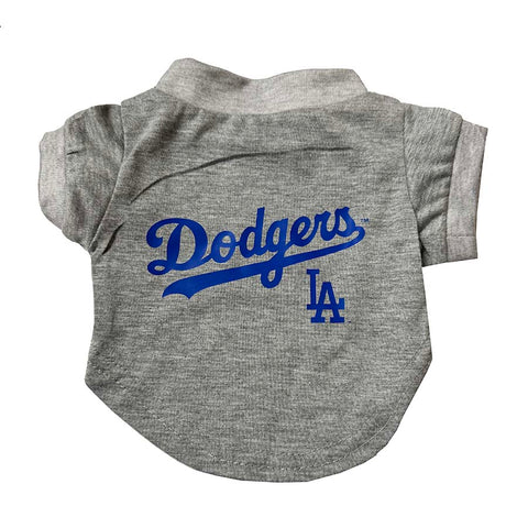Los Angeles Dodgers Pet White Wordmark Grey T-Shirt