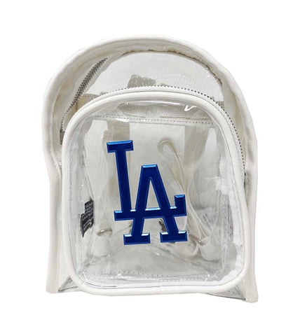 Los Angeles Dodgers Mini Clear White Backpack Bag