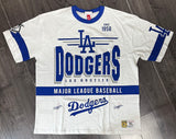 Los Angeles Dodgers Mens T-Shirt Mitchell & Ness Origins Vintage Logo Premium Tee - THE 4TH QUARTER