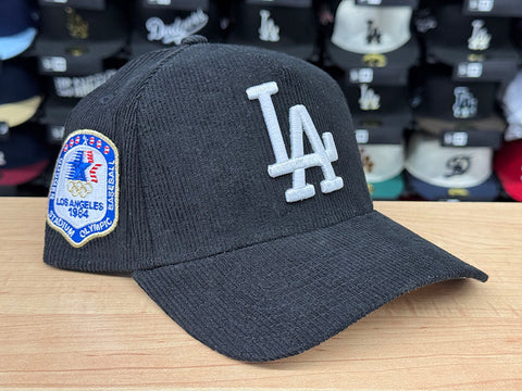 Los Angeles Dodgers Snapback 9Forty New Era A-Frame 1984 Olympics Hat Cap Black Corduroy