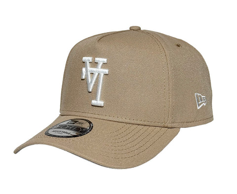 Los Angeles Dodgers Snapback 9Forty New Era A-Frame Upside Down Logo Hat Cap Camel