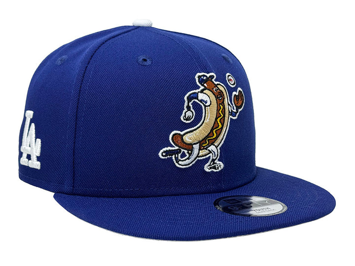 Los Angeles Dodgers Youth Snapback New Era 9Fifty Mascot Dodger Dog Cap Hat Blue - THE 4TH QUARTER