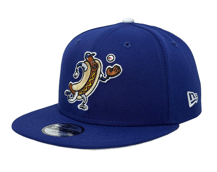 Los Angeles Dodgers Youth Snapback New Era 9Fifty Mascot Dodger Dog Cap Hat Blue - THE 4TH QUARTER