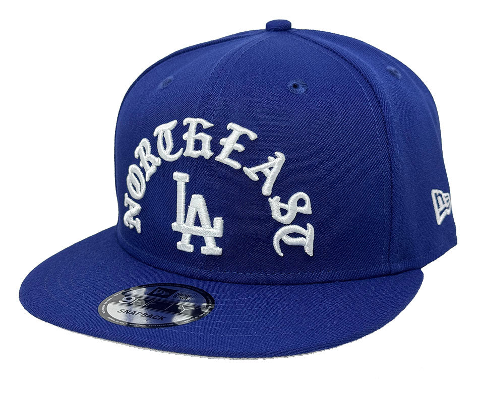 Los Angeles Dodgers Snapback New Era 9Fifty Gothic Northeast Cap Hat Blue - THE 4TH QUARTER