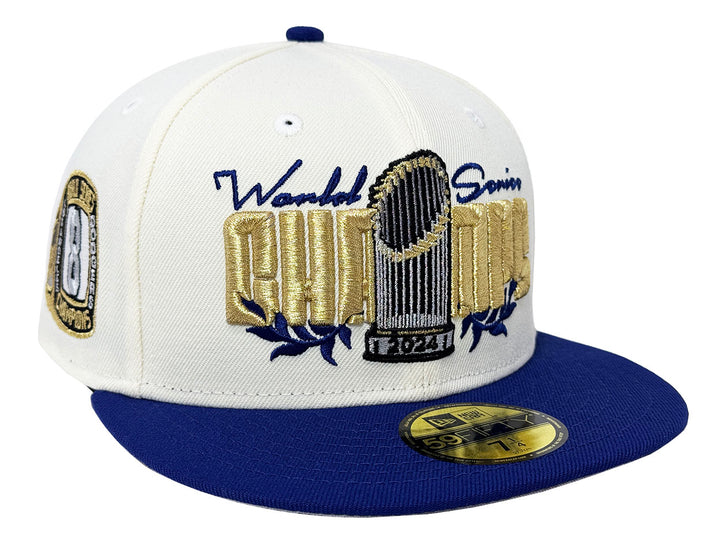 Los Angeles Dodgers Fitted New Era 59Fifty 2024 World Series Parade Chrome Blue Cap Hat Grey UV - THE 4TH QUARTER