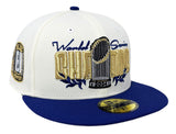 Los Angeles Dodgers Fitted New Era 59Fifty 2024 World Series Parade Chrome Blue Cap Hat Grey UV