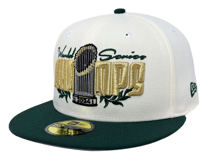 Los Angeles Dodgers Fitted New Era 59Fifty 2024 World Series Parade Chrome Green Cap Hat Grey UV - THE 4TH QUARTER