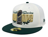 Los Angeles Dodgers Fitted New Era 59Fifty 2024 World Series Parade Chrome Green Cap Hat Grey UV