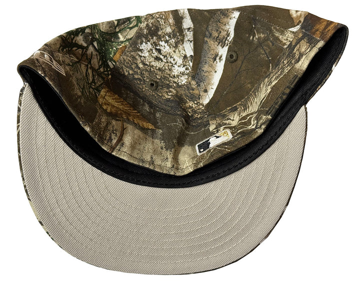 Los Angeles Dodgers Fitted New Era 59Fifty 2024 World Series Real Tree Cap Hat Stone UV - THE 4TH QUARTER