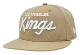Los Angeles Kings Fitted New Era 59Fifty Script Cap Hat Camel