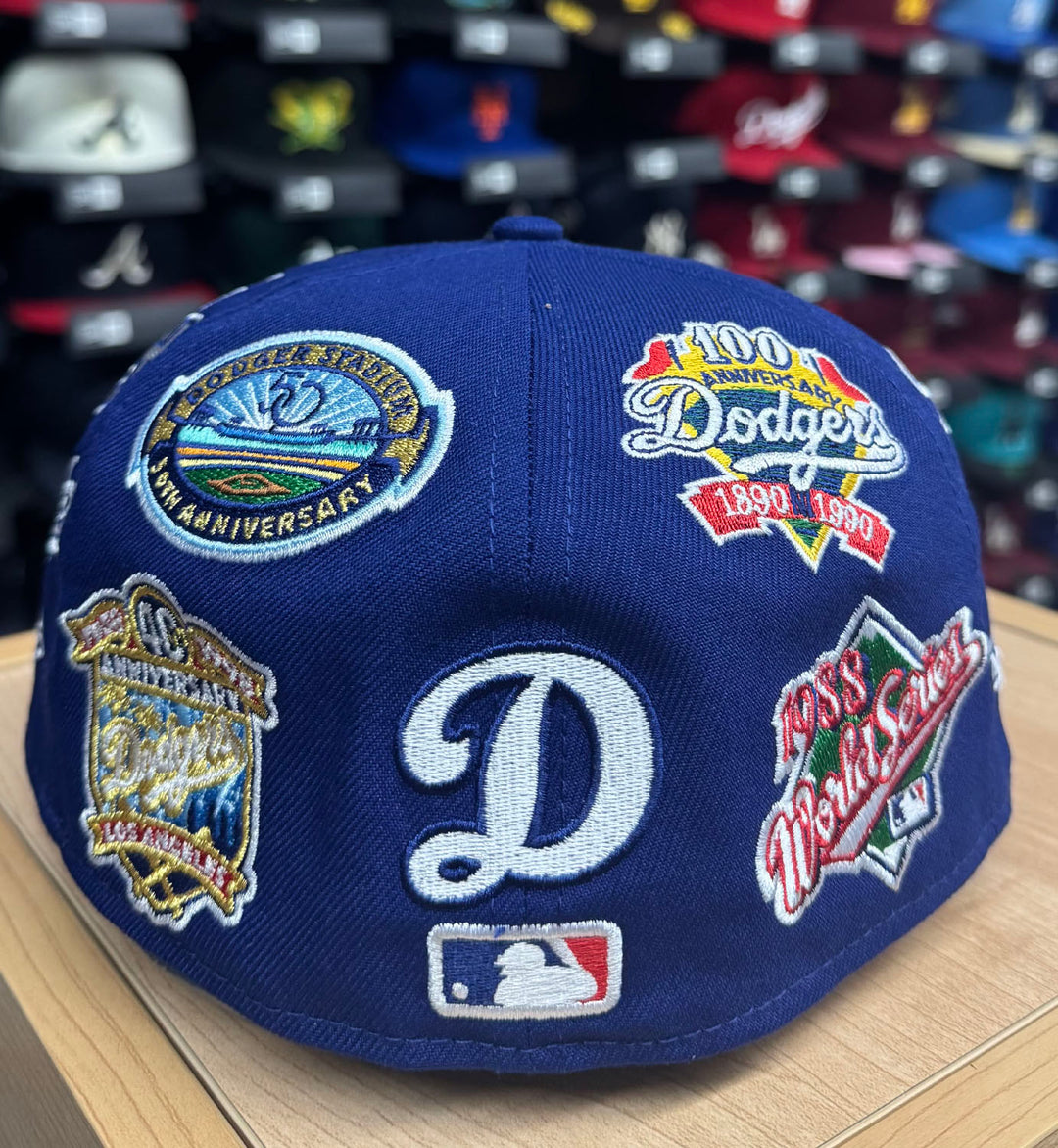 Los Angeles Dodgers Fitted New Era 59FIFTY All Over Blue Cap Hat - THE 4TH QUARTER