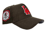 Los Angeles Dodgers Snapback 9Forty New Era A-Frame 1984 Olympic Brown Corduroy Hat Cap