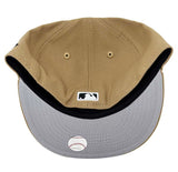 Los Angeles Dodgers Kids Fitted 59Fifty New Era Black Logo Khaki Cap Hat Grey UV
