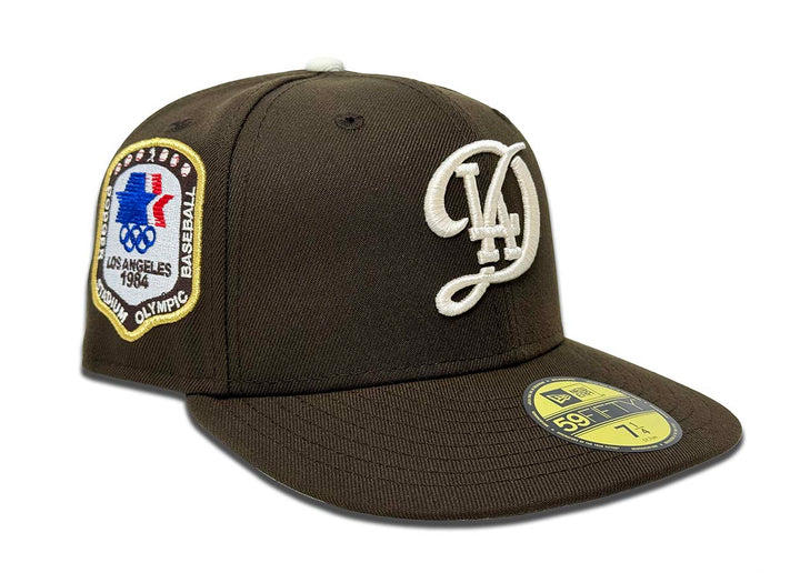 Los Angeles Dodgers Fitted New Era 59Fifty 84 Olympic Brown Cap Hat - THE 4TH QUARTER