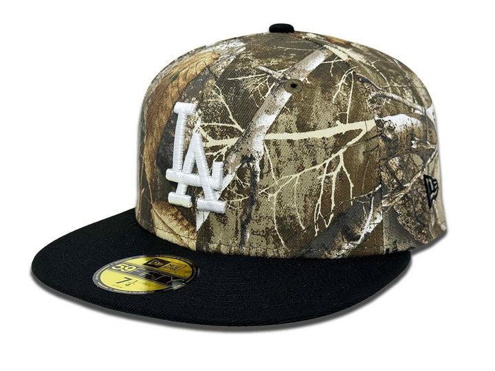 Los Angeles Dodgers New Era 59Fifty 60th Anni Realtree Black Fitted Hat Cap Green UV - THE 4TH QUARTER