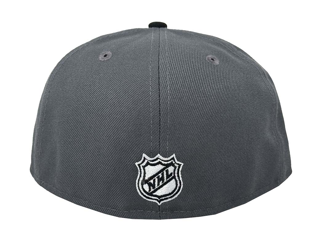 Los Angeles Kings Fitted New Era 59Fifty 30th Anniversary Script Charcoal Black Cap Hat Grey UV - THE 4TH QUARTER