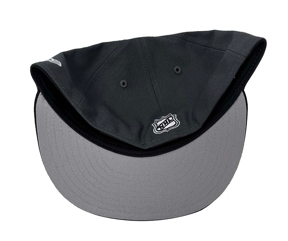 Los Angeles Kings Fitted New Era 59Fifty 30th Anniversary Script Charcoal Black Cap Hat Grey UV - THE 4TH QUARTER