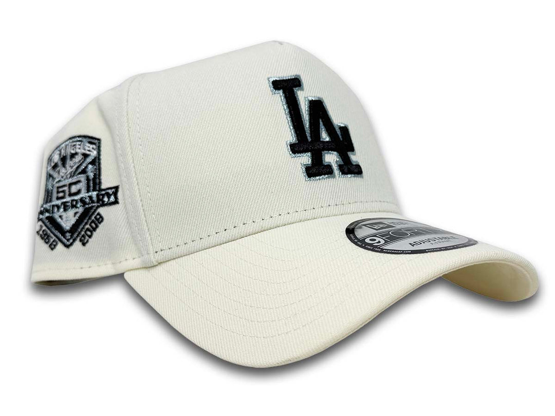 Los Angeles Dodgers Snapback 9FORTY New Era A-Frame 50th Anni Chrome Cap Hat - THE 4TH QUARTER