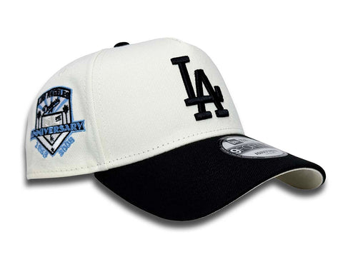 Los Angeles Dodgers Snapback 9FORTY New Era A-Frame 50th Anni Chrome Black Cap Hat Chrome UV