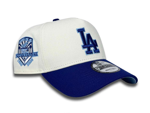 Los Angeles Dodgers Snapback 9FORTY New Era A-Frame 50th Anni Chrome Blue Cap Hat Sky UV
