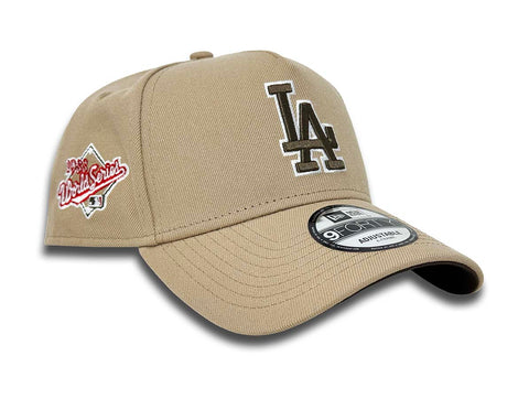 Los Angeles Dodgers Snapback 9FORTY New Era A-Frame 1988 WS Camel Cap Hat Brown UV