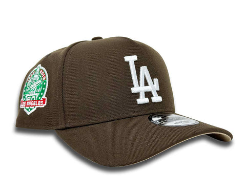Los Angeles Dodgers Snapback 9FORTY New Era A-Frame 60th Anni Brown Cap Hat Camel UV