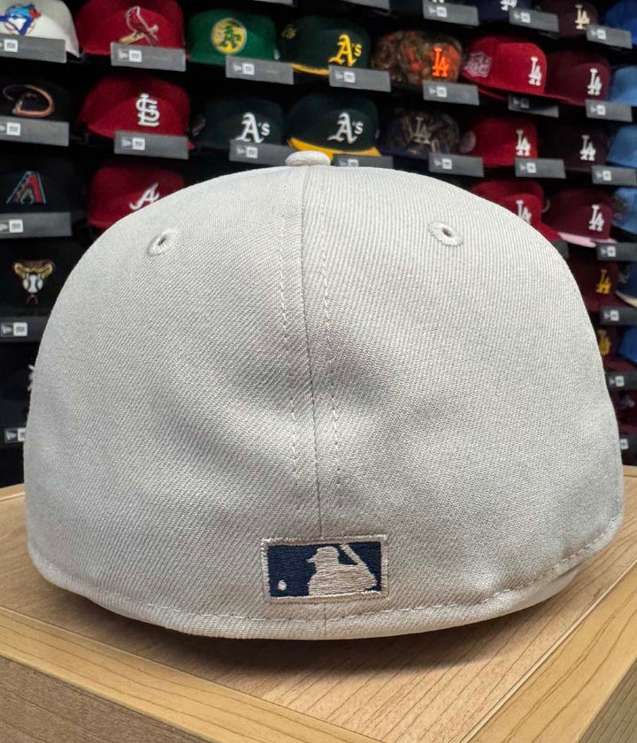 Milwaukee Brewers Cerveceros Fitted New Era 59Fifty Stone Ocean Cap Hat Grey UV