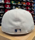 MLB Fitted New Era 59Fifty Logo Stone Ocean Cap Hat Grey UV
