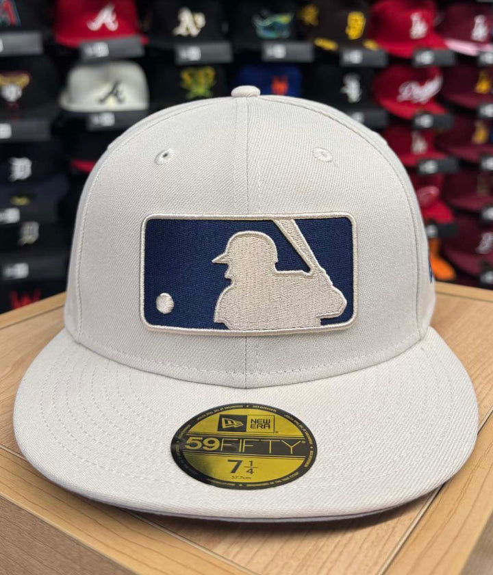 MLB Fitted New Era 59Fifty Logo Stone Ocean Cap Hat Grey UV