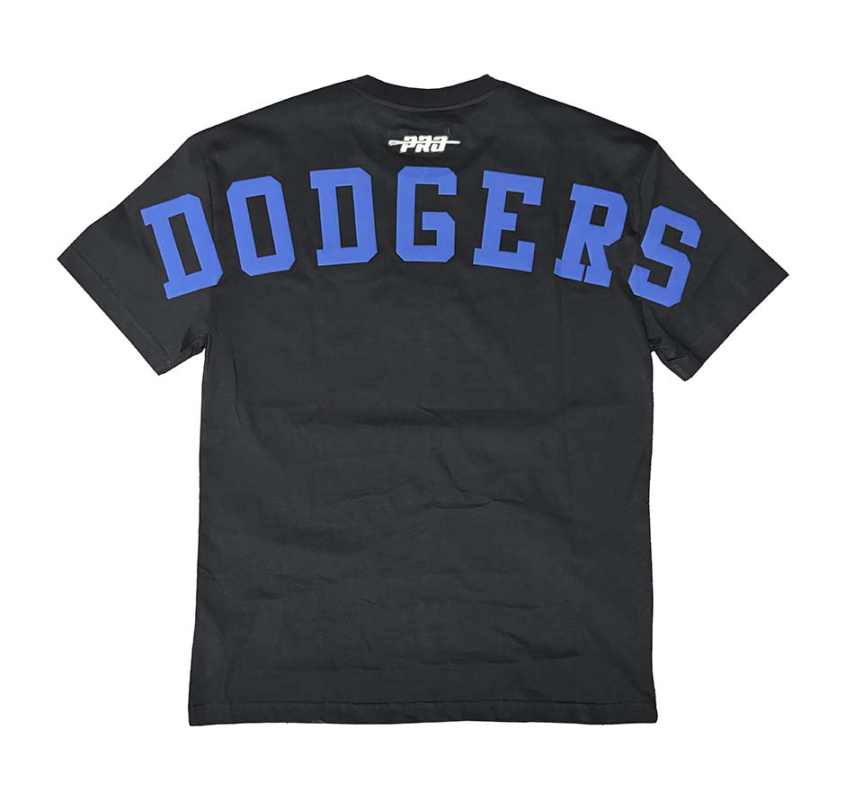 Los Angeles Dodgers Mens T-Shirt Pro Standard Blue Wingspan Black Tee - THE 4TH QUARTER