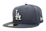 Los Angeles Dodgers Fitted New Era 59FIFTY Graphite Metallic Cap Hat Grey UV