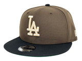 Los Angeles Dodgers Youth Snapback New Era 9Fifty Ivory Logo Brown Black Cap Hat