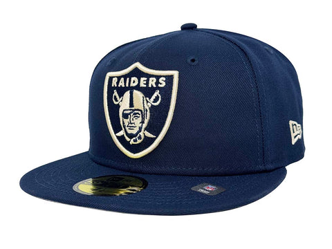 Raiders Fitted New Era 59FIFTY Cap Hat Ocean Blue