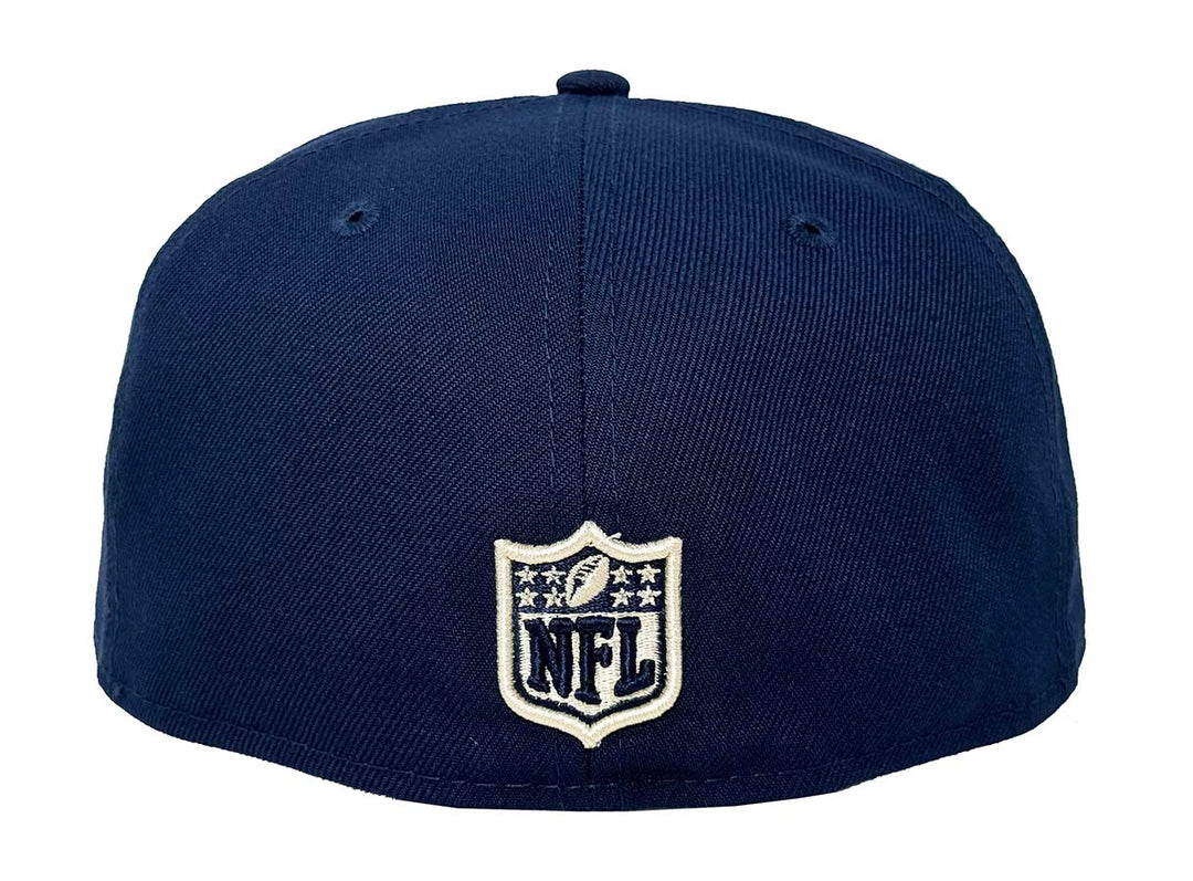 Raiders Fitted New Era 59FIFTY Cap Hat Ocean Blue Ivory Logo - THE 4TH QUARTER