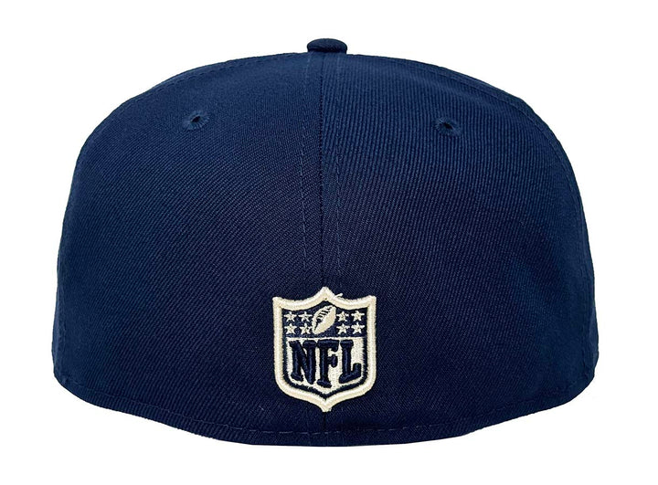 Raiders Fitted New Era 59FIFTY Cap Hat Ocean Blue Ivory Logo - THE 4TH QUARTER