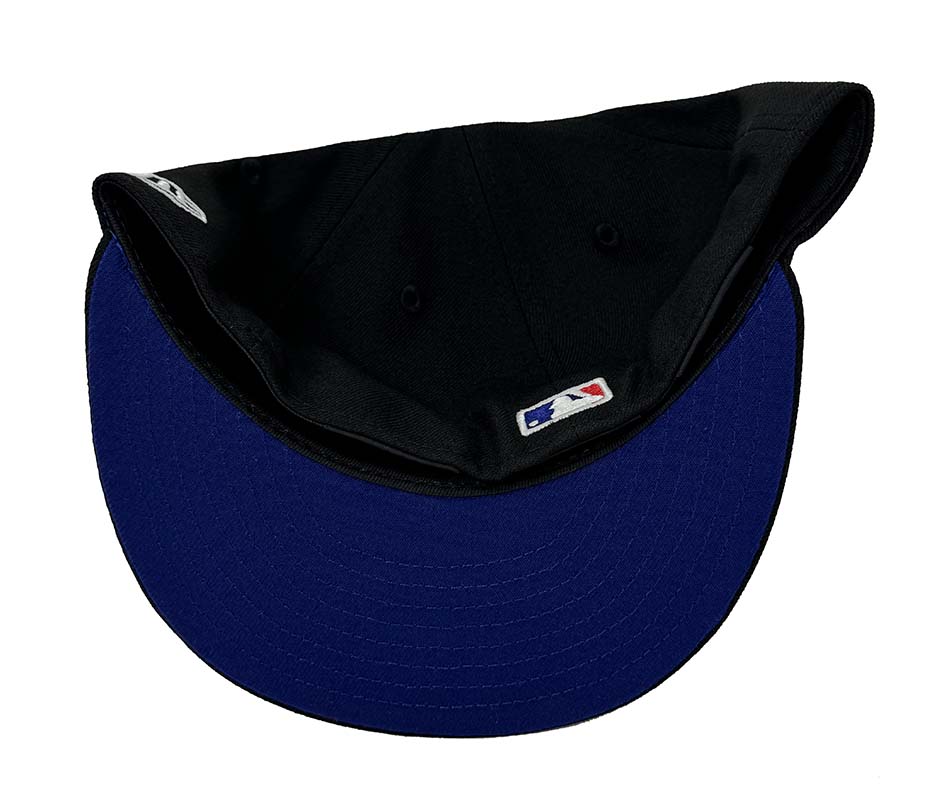 Los Angeles Dodgers New Era Fitted 59Fifty Dodger Dog Mascot Black Cap Hat Blue UV - THE 4TH QUARTER