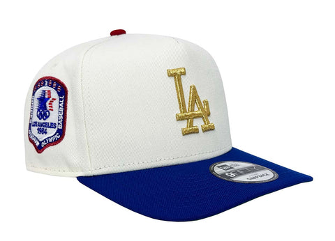 Los Angeles Dodgers Snapback 9FIFTY New Era A-Frame 84 Olympic Chrome Blue Cap Hat Green UV