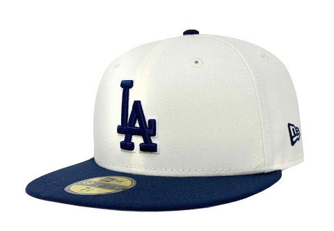 Los Angeles Dodgers Fitted New Era 59Fifty Chrome Ocean Blue Hat Grey UV